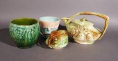 THREE MCCOY POTTERY AND ONE BR