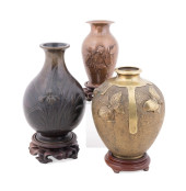 THREE MEIJI JAPANESE BRONZE VA