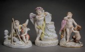 THREE MEISSEN ALLEGORICAL FIGU