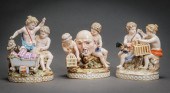 THREE MEISSEN ALLEGORICAL FIGU