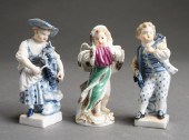 THREE MEISSEN BLUE AND WHITE A