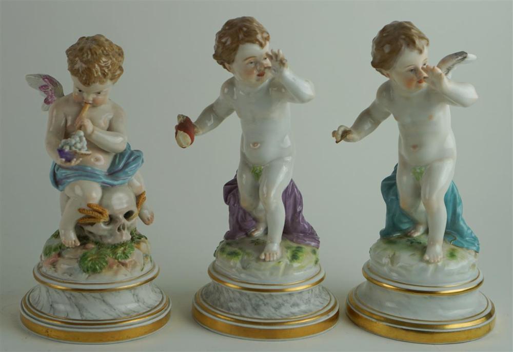 THREE MEISSEN PORCELAIN FIGURES