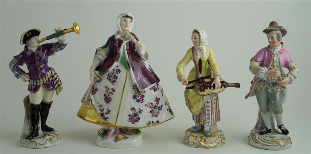 THREE MEISSEN PORCELAIN FIGURES