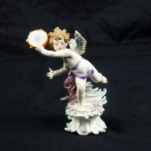 THREE MEISSEN PORCELAIN FIGURE