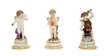 Three Meissen Porcelain Figures