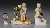 Three Meissen porcelain figure