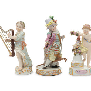 Three Meissen Porcelain Figures the