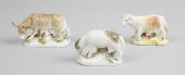 THREE MEISSEN PORCELAIN MINIAT