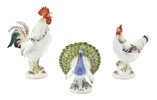 Three Meissen Porcelain Models of