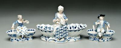 Three Meissen serving pieces: all