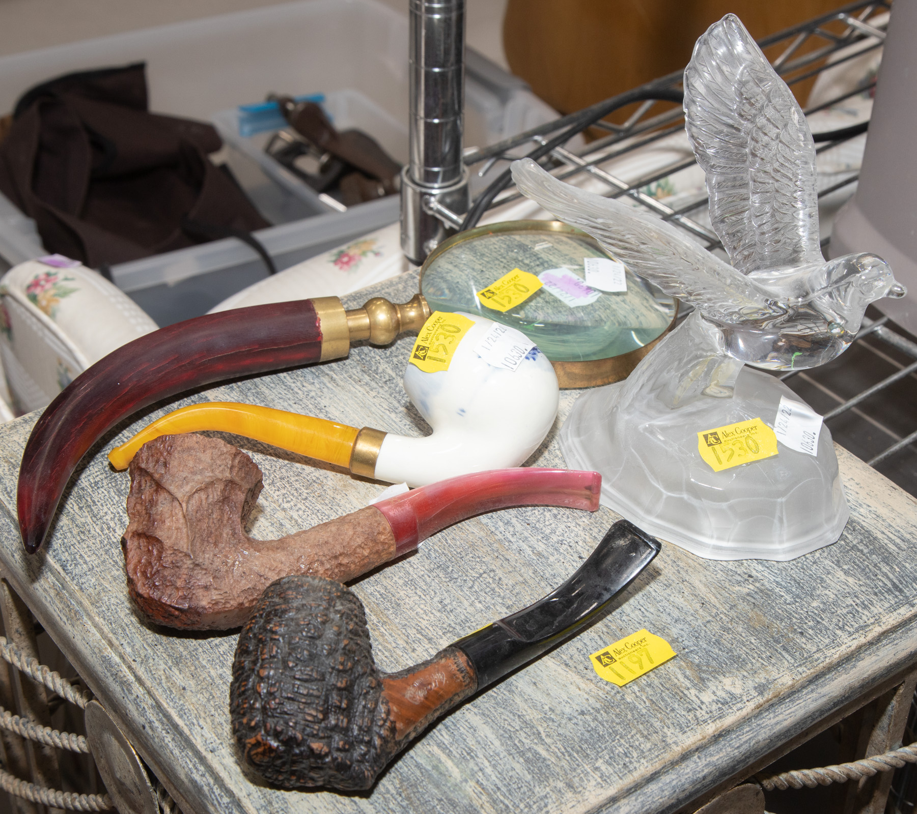 THREE MEN'S PIPES; MAGNIFYING