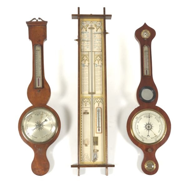 THREE MERCURY FILLED BAROMETERS,