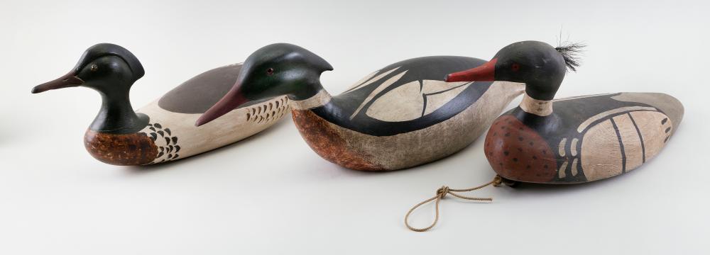 THREE MERGANSER DECOYS CONTEMPORARY