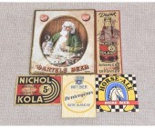 Three metal advertizing signs,