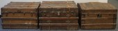 THREE METAL MOUNTED WOOD STORA