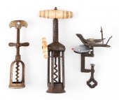 THREE METAL OBJECTS LATE 19TH