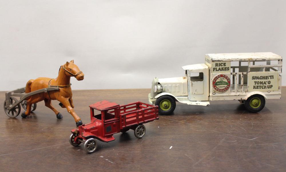 THREE METAL TOYS INCLUDING: CAST