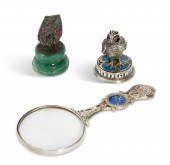 THREE METALWARE TABLE ARTICLES
