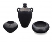 THREE MEXICAN BLACKWARE POTTER