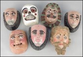 THREE MEXICAN FESTIVAL MASKS.