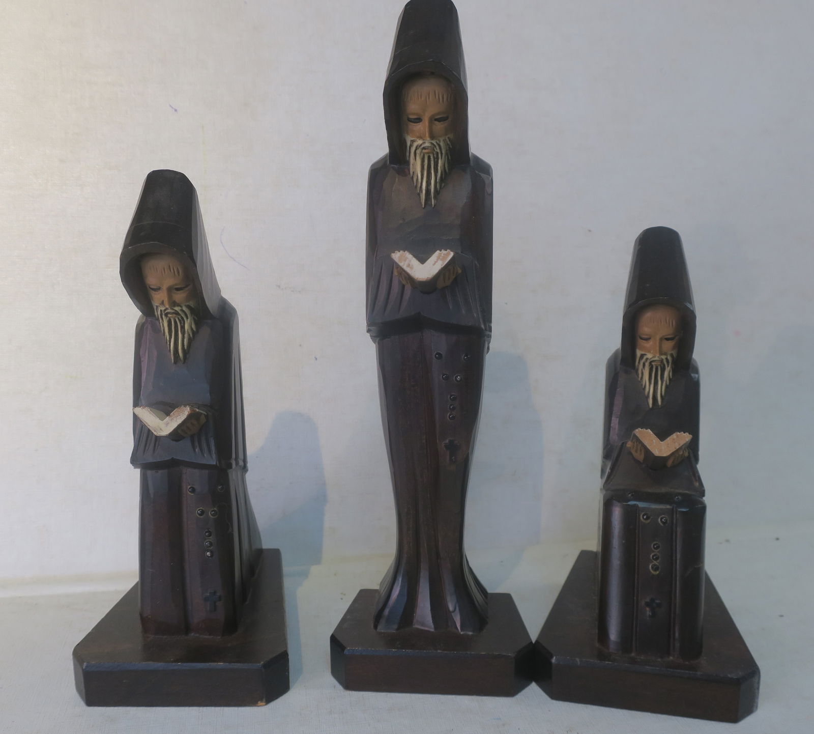 THREE MEXICAN FOLK ART CARVED