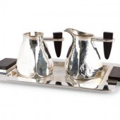 Three Mexican Hammered Silverp