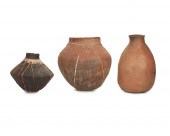THREE MEXICAN POTTERY JARSThre