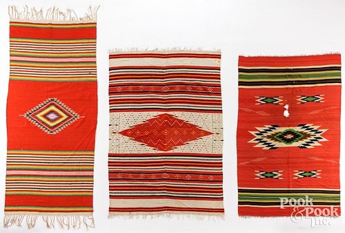 THREE MEXICAN SERAPE