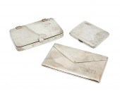 THREE MEXICAN SILVER POCKET CA