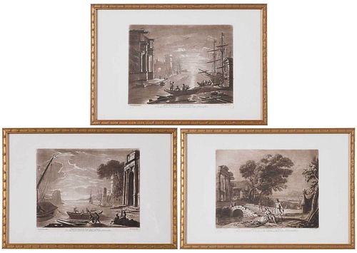 THREE MEZZOTINTS AFTER CLAUDE