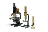 THREE MICROSCOPES.  American a