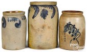 THREE MID-ATLANTIC STONEWARE C