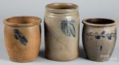 THREE MID-ATLANTIC STONEWARE C