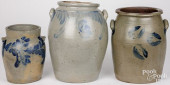 THREE MID-ATLANTIC STONEWARE C