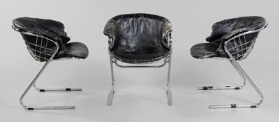 Three Mid-Century Modern Chrome and