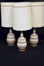 THREE MID CENTURY MODERN POTTE