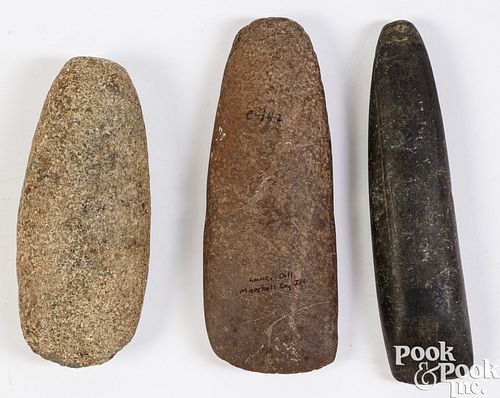 THREE MIDWEST INDIAN STONE