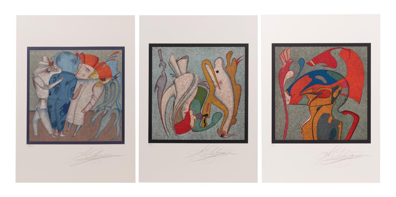 THREE MIHAIL CHEMIAKIN UNFRAMED