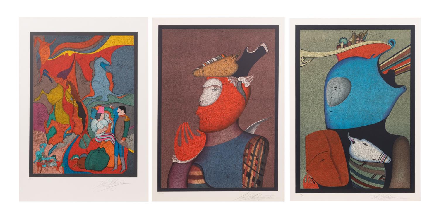 THREE MIHAIL CHEMIAKIN UNFRAMED