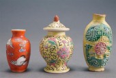 THREE MINIATURE ASIAN CERAMIC