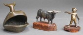 THREE MINIATURE BRONZES OF A W