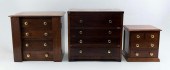 THREE MINIATURE CHESTS OF DRAW