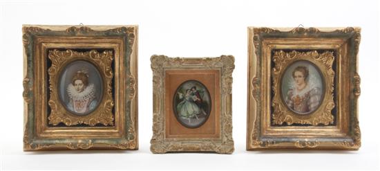 Three Miniature Framed Paintings