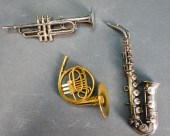 THREE MINIATURE INSTRUMENT ORN