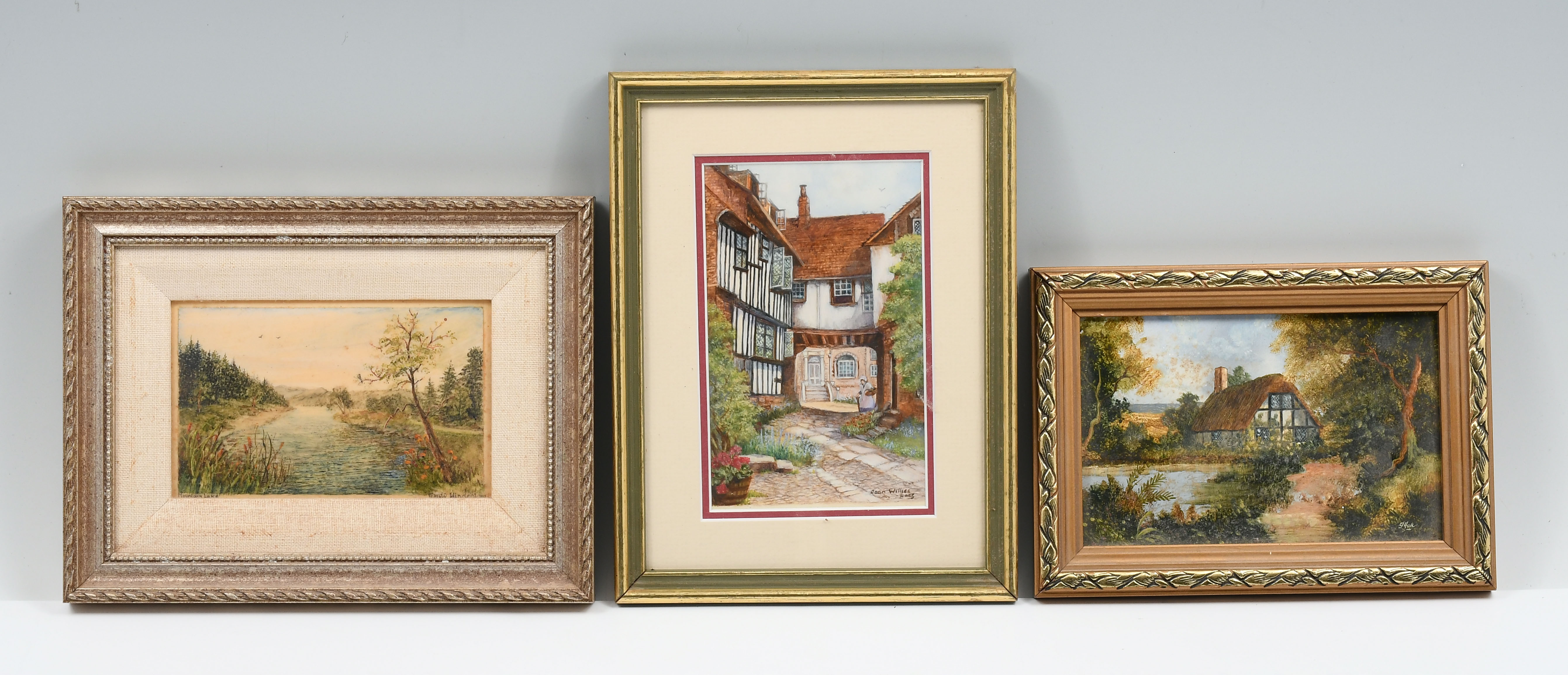 THREE MINIATURE LANDSCAPE