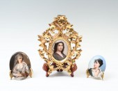THREE MINIATURE PORCELAIN PAIN