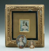 Three miniature portraits of w