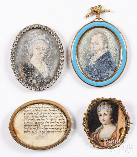 THREE MINIATURE PORTRAITSThree