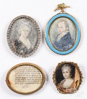 THREE MINIATURE PORTRAITSThree