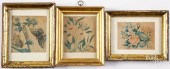 THREE MINIATURE WATERCOLOR DRA